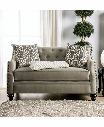 Furniture Of America Port Smith Upholstered Love Seat 4 Furniture Of America Port Smith Upholstered Love Seat - Image 2