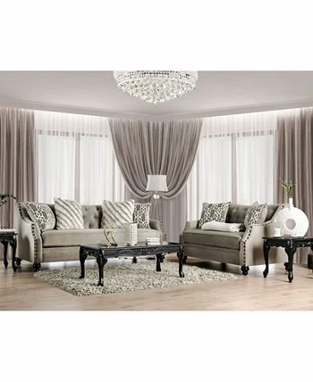 Furniture Of America Port Smith Upholstered Love Seat 5 Furniture Of America Port Smith Upholstered Love Seat - Image 3