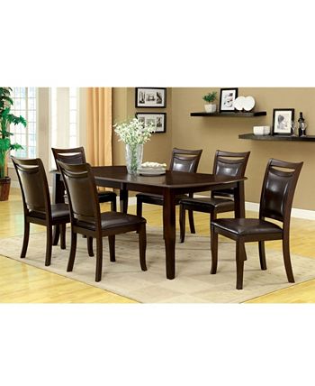Rohrig Dark Wood Dining Table Furniture Of America Rohrig Dark Wood Dining Table -Costway Shop