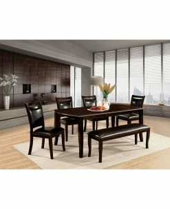 Furniture Of America Rohrig Dark Wood Dining Table -Costway Shop 16758452 fpx