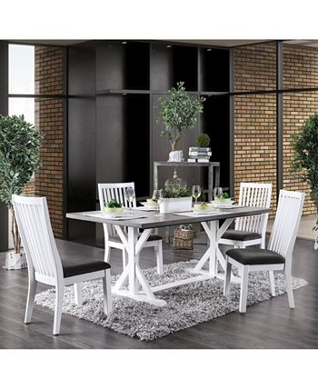 Jambo Solid Wood Dining Table Furniture Of America Jambo Solid Wood Dining Table -Costway Shop