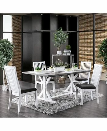 Furniture Of America Jambo Solid Wood Dining Table 4 Furniture Of America Jambo Solid Wood Dining Table - Image 2