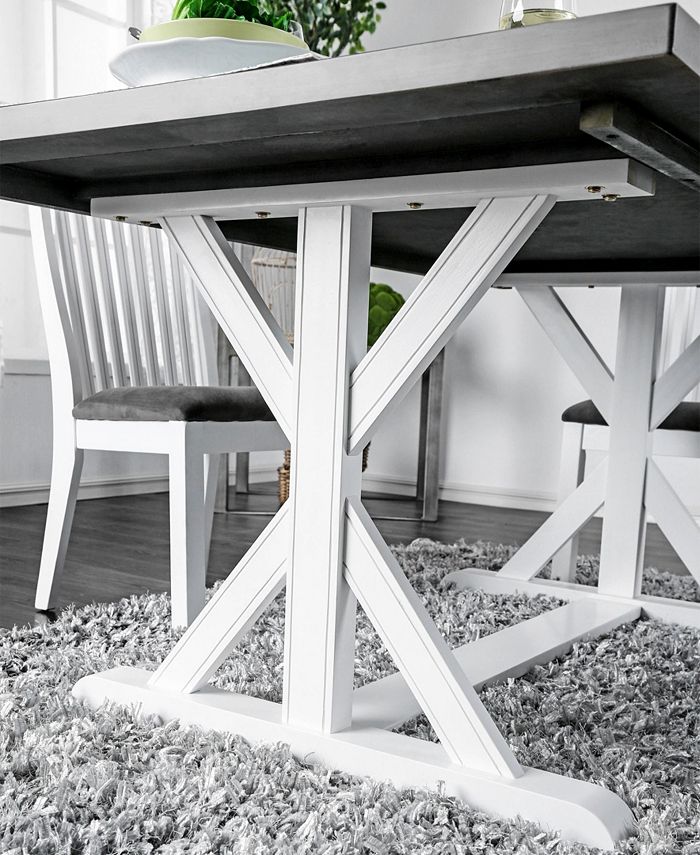 Jambo Solid Wood Dining Table Furniture Of America Jambo Solid Wood Dining Table -Costway Shop