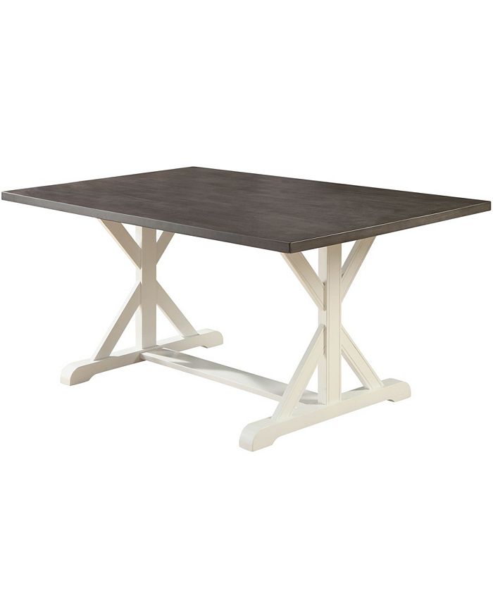 Jambo Solid Wood Dining Table Furniture Of America Jambo Solid Wood Dining Table -Costway Shop
