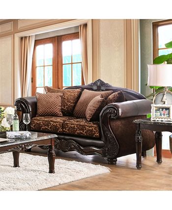 Furniture Of America Elianna Upholstered Love Seat 4 Furniture Of America Elianna Upholstered Love Seat - Image 2