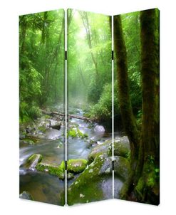 Screen Gems Double Sided With Different Design 3 Panel 6' Meadows And Streams Screen