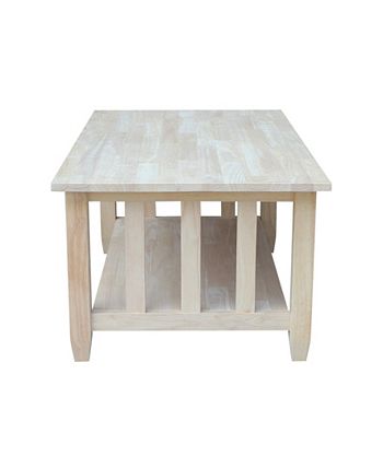 Mission Tall Coffee Table International Concepts Mission Tall Coffee Table -Costway Shop