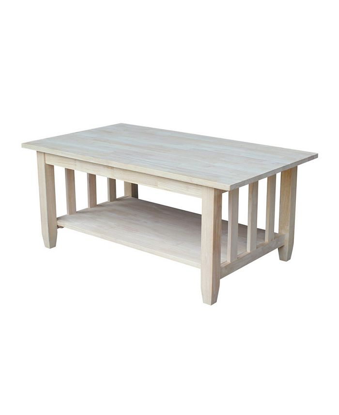 Mission Tall Coffee Table International Concepts Mission Tall Coffee Table -Costway Shop