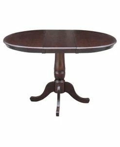 International Concepts 36 Round Top Pedestal Table With 12 Leaf -Costway Shop 16918295 fpx