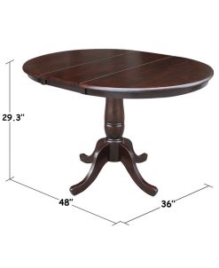 International Concepts 36 Round Top Pedestal Table With 12 Leaf 5 International Concepts 36 Round Top Pedestal Table With 12 Leaf -Costway Shop 16918298 fpx