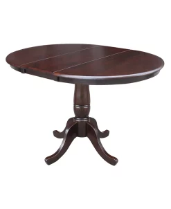 International Concepts 36 Round Top Pedestal Table With 12 Leaf -Costway Shop 16918300 fpx