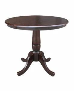 International Concepts 36 Round Top Pedestal Table With 12 Leaf