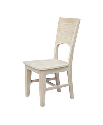 yon Collection Solid Back Full Chairs, Set Of 2 International Concepts Yon Collection Solid Back Full Chairs, Set Of 2 -Costway Shop