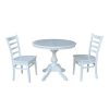 International Concepts 36 Round Extension Dining Table With 2 Emily Chairs 1 International Concepts 36 Round Extension Dining Table With 2 Emily Chairs -Costway Shop 16919124 fpx