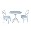 International Concepts 36 Round Extension Dining Table With 2 Emily Chairs 1 International Concepts 36 Round Extension Dining Table With 2 Emily Chairs -Costway Shop 16919124 fpx