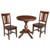 International Concepts 30 Round Top Pedestal Table With 2 Chairs -Costway Shop 16919401 fpx
