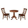 International Concepts 30 Round Top Pedestal Table With 2 Chairs -Costway Shop 16919404 fpx