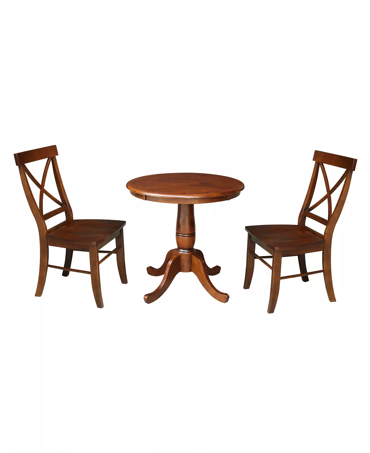 International Concepts 30 Round Top Pedestal Table With 2 Chairs 3 International Concepts 30 Round Top Pedestal Table With 2 Chairs