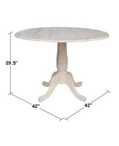 International Concepts 42 Round Dual Drop Leaf Pedestal Table 4 International Concepts 42 Round Dual Drop Leaf Pedestal Table -Costway Shop 16920304 fpx