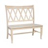 International Concepts Double X-Back Bench 2 International Concepts Double X-Back Bench -Costway Shop 16920446 fpx