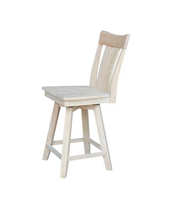 Ava Counter Height Stool With Swivel And Auto Return International Concepts Ava Counter Height Stool With Swivel And Auto Return -Costway Shop