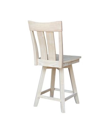 Ava Counter Height Stool With Swivel And Auto Return International Concepts Ava Counter Height Stool With Swivel And Auto Return -Costway Shop