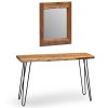 Alaterre Furniture Hairpin Natural Live Edge Media Console And Mirror Set -Costway Shop 16977102 fpx