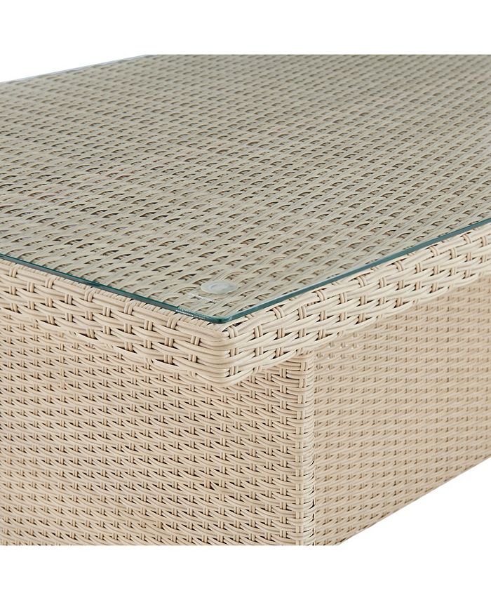 Alaterre Furniture Canaan All-Weather Wicker Outdoor Cocktail Table 6 Alaterre Furniture Canaan All-Weather Wicker Outdoor Cocktail Table - Image 4