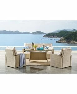 Alaterre Furniture Canaan All-Weather Wicker Outdoor Cocktail Table -Costway Shop 16980147 fpx