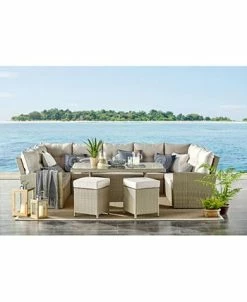 Alaterre Furniture Canaan All-Weather Wicker Outdoor Cocktail Table -Costway Shop 16980150 fpx