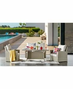 Alaterre Furniture Canaan All-Weather Wicker Outdoor Cocktail Table -Costway Shop 16980151 fpx