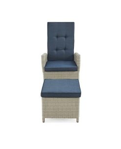 Alaterre Furniture Haven All-Weather Wicker Set Outdoor Recliners With Ottomans And Round Glass Top Accent Table -Costway Shop 16981603 fpx
