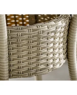 Alaterre Furniture Haven All-Weather Wicker Set Outdoor Recliners With Ottomans And Round Glass Top Accent Table -Costway Shop 16981617 fpx