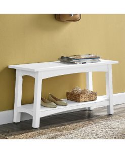 Alaterre Furniture Craftsbury Wood Entryway Bench -Costway Shop 16981866 fpx