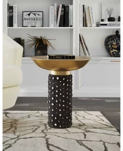 TOV Furniture Blaze Glass And Brass Side Table 10 TOV Furniture Blaze Glass And Brass Side Table -Costway Shop 17041654 fpx