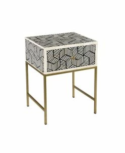 TOV Furniture Bone-Inlay Side Table 