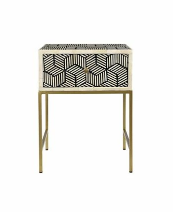 TOV Furniture Bone-Inlay Side Table 4 TOV Furniture Bone-Inlay Side Table - Image 2