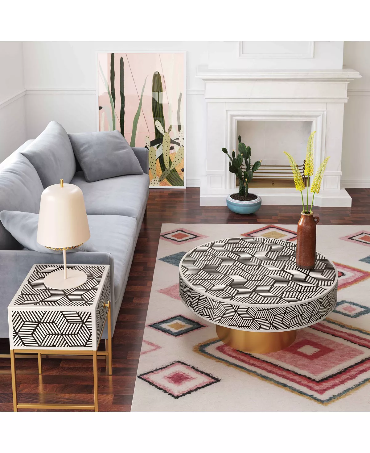 TOV Furniture Bone-Inlay Side Table 10 TOV Furniture Bone-Inlay Side Table - Image 8