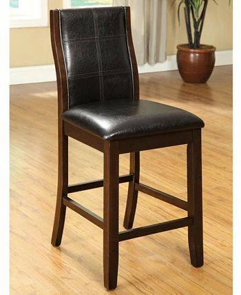 Furniture Of America Egnew Dark Oak Pub Chair (Set Of 2) 4 Furniture Of America Egnew Dark Oak Pub Chair (Set Of 2) - Image 2