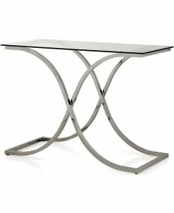 Furniture Of America Sarif Glass Top Console Table