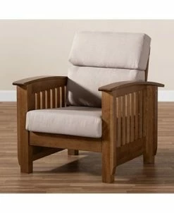 Furniture Charlotte Modern Classic Mission Style Upholstered 1 Seater Lounge Chair -Costway Shop 17154908 fpx