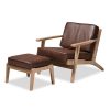 Furniture Sigrid Mid-Century Modern Armchair And Ottoman Set