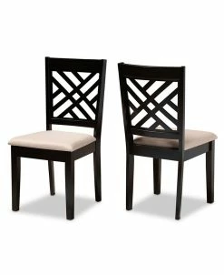 Furniture Caron Transitional 2 Piece Dining Chair Set With Seat