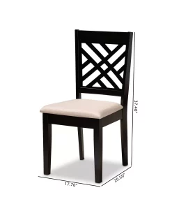 Furniture Caron Transitional 2 Piece Dining Chair Set With Seat -Costway Shop 17155002 fpx