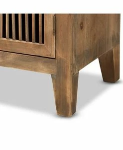 Furniture Clement Rustic Transitional 2 Door Spindle Accent Storage Cabinet -Costway Shop 17155718 fpx