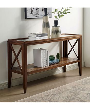 Mabel Open Shelf Sofa Table Furniture Of America Mabel Open Shelf Sofa Table -Costway Shop