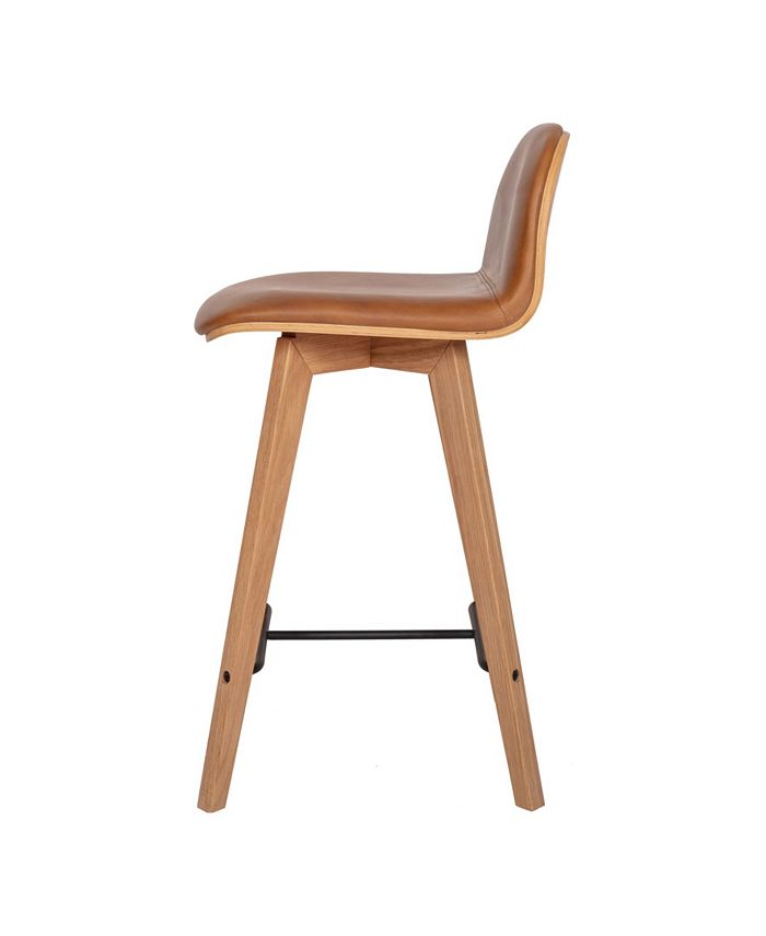 Napoli Leather Counter Stool Moe's Home Collection Napoli Leather Counter Stool -Costway Shop