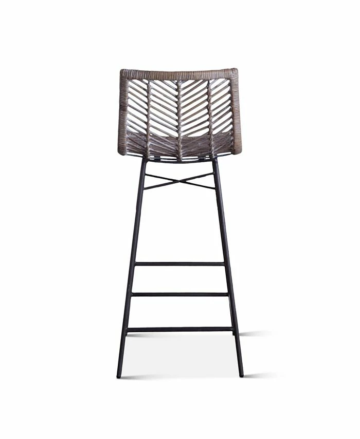 World Interiors Bali Kubu Rattan Bar Chairs, Set Of 2 6 World Interiors Bali Kubu Rattan Bar Chairs, Set Of 2 - Image 4