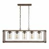 JONATHAN Y Zeniba 5-Light Linear Adjustable Rustic Farmhouse LED Pendant -Costway Shop 17710871 fpx
