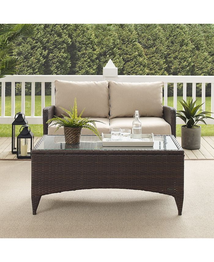 Kiawah 2 Piece Outdoor Wicker Chat Set Crosley Kiawah 2 Piece Outdoor Wicker Chat Set -Costway Shop